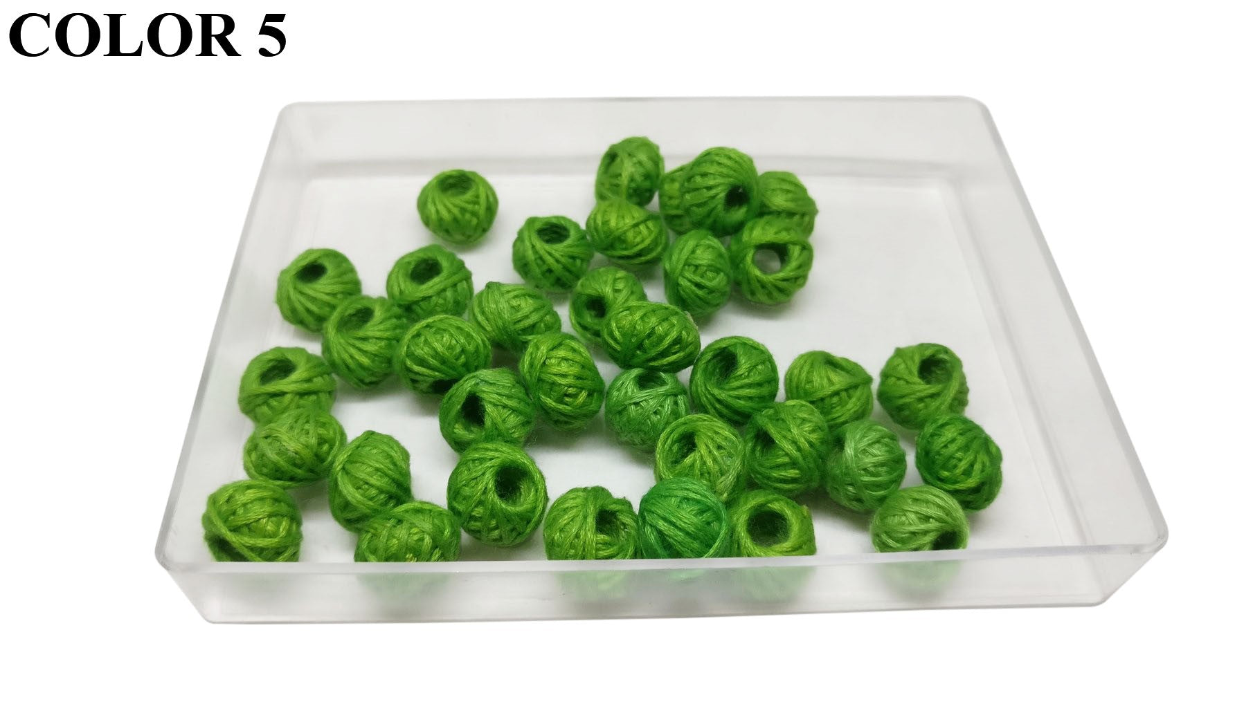 Cotton Thread Beads Balls 13x10 MM For Jewellery Making