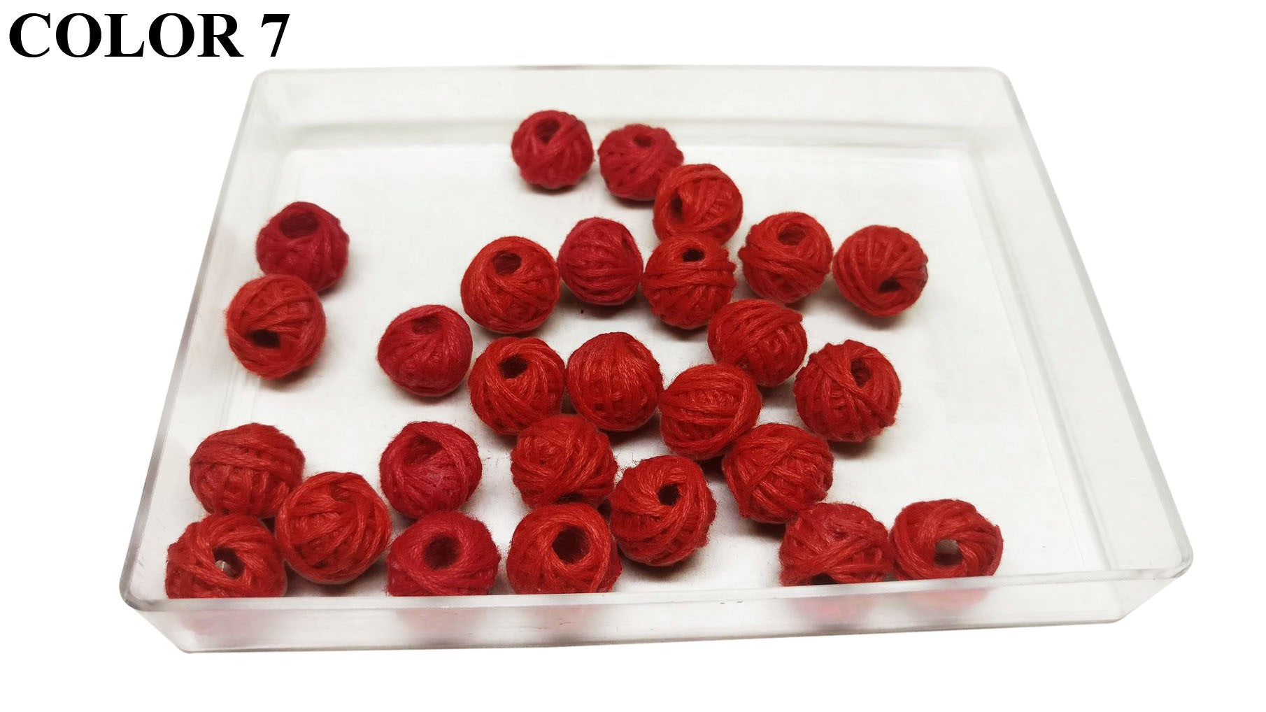 Cotton Thread Beads Balls 13x10 MM For Jewellery Making