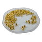 CCB Plastic Beads Golden Color 4mm With Hole 1.5mm (675 Pieces, 25 Grams) For Jewellery Making Embroidery Crafts [ac-bds-00079-4mm]