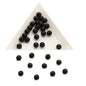CCB Plastic No Hole Beads 6 MM (175 Pieces, 25 GMs Wt) Black Round For Embroidery Sewing Art Crafts Decoration Jewellery Making [ac-bds-00081-m4]