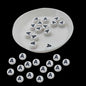 Acrylic Letter Alphabet Beads 7x4 MM White Hole Size 1 MM Flat Round For Jewellery Making DIY Crafts Keychains Decoration [ac-bds-00084]