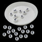 Acrylic Letter Alphabet Beads 7x4 MM White Hole Size 1 MM Flat Round For Jewellery Making DIY Crafts Keychains Decoration [ac-bds-00084]