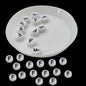 Acrylic Letter Alphabet Beads 7x4 MM White Hole Size 1 MM Flat Round For Jewellery Making DIY Crafts Keychains Decoration [ac-bds-00084]