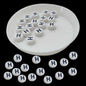 Acrylic Letter Alphabet Beads 7x4 MM White Hole Size 1 MM Flat Round For Jewellery Making DIY Crafts Keychains Decoration [ac-bds-00084]