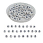 Acrylic Letter Alphabet Beads 7x4 MM White Hole Size 1 MM Flat Round For Jewellery Making DIY Crafts Keychains Decoration [ac-bds-00084]