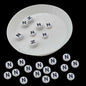 Acrylic Letter Alphabet Beads 7x4 MM White Hole Size 1 MM Flat Round For Jewellery Making DIY Crafts Keychains Decoration [ac-bds-00084]
