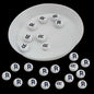 Acrylic Letter Alphabet Beads 7x4 MM White Hole Size 1 MM Flat Round For Jewellery Making DIY Crafts Keychains Decoration [ac-bds-00084]