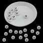 Acrylic Letter Alphabet Beads 7x4 MM White Hole Size 1 MM Flat Round For Jewellery Making DIY Crafts Keychains Decoration [ac-bds-00084]