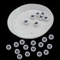 Acrylic Letter Alphabet Beads 7x4 MM White Hole Size 1 MM Flat Round For Jewellery Making DIY Crafts Keychains Decoration [ac-bds-00084]