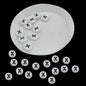 Acrylic Letter Alphabet Beads 7x4 MM White Hole Size 1 MM Flat Round For Jewellery Making DIY Crafts Keychains Decoration [ac-bds-00084]