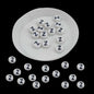 Acrylic Letter Alphabet Beads 7x4 MM White Hole Size 1 MM Flat Round For Jewellery Making DIY Crafts Keychains Decoration [ac-bds-00084]