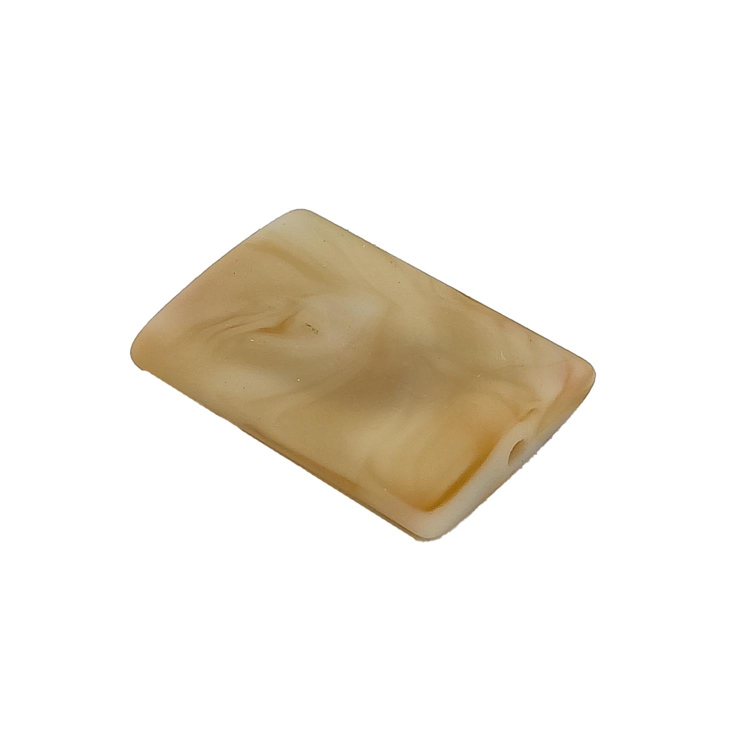 Vintage Style Acrylic Beads (10 Pieces) Rectangle 28x20x5 MM Hole 2 MM Light Sandal [ac-bds-00086-m2]