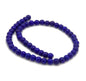 Synthetic Stone Beads 8 MM (1 String, 45-50 Beads) Round Hole 1 MM Dark Blue 15 Inch For Jewellery Making [ac-bds-00099-m8]