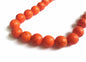 Synthetic Stone Beads 10 MM (1 String, 38-40 Beads) Round Hole 1 MM Orange 15 Inch For Jewellery Making [ac-bds-00100-m5]