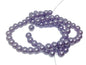 Plastic Imitation Glass Pearl Beads 6 MM (1 String, 130 Beads) Round Hole 0.8 MM Mild Lavendar 31 Inch For Jewellery Making [ac-bds-00105-m13]