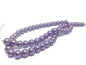 Plastic Imitation Glass Pearl Beads 8 MM (1 String, 100 Beads) Round Hole 1 MM Mild Lavendar 31 Inch For Jewellery Making [ac-bds-00106-m10]