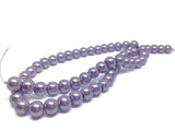 Plastic Imitation Glass Pearl Beads 8 MM (1 String, 100 Beads) Round Hole 1 MM Mild Lavendar 31 Inch For Jewellery Making [ac-bds-00106-m10]