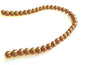 Plastic Imitation Glass Pearl Beads 8 MM (1 String, 100 Beads) Round Hole 1 MM Light Beige 31 Inch For Jewellery Making [ac-bds-00106-m8]