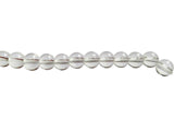 Glass Beads 8 MM (2 Strings, 38-40 Beads/String) Round Hole 1 MM Transparent Color 11 Inch For Jewellery Making [ac-bds-00110-m7]