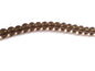 Glass Beads 6 MM (2 Strings, 48-50 Beads/String) Round Hole 1 MM Greyish Brown (light) 13 Inch For Jewellery Making [ac-bds-00112-m3]