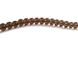 Glass Beads 6 MM (2 Strings, 48-50 Beads/String) Round Hole 1 MM Greyish Brown (light) 13 Inch For Jewellery Making [ac-bds-00112-m3]