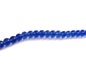 Glass Beads 6 MM (2 Strings, 48-50 Beads/String) Round Hole 1 MM Blue 13 Inch For Jewellery Making [ac-bds-00112-m4]