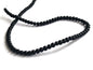 Glass Beads 3 MM (2 Strings, 100-110 Beads/String) Round Hole 1 MM Black 13 Inch For Jewellery Making [ac-bds-00114-m1]