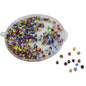 Striped Opaque 12/0 Glass Seed Beads 2x1.5 MM (3500 Beads, 35 Grams Wt) Round Hole 0.5 MM Mixed Colors For Jewellery Making