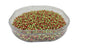 Striped Opaque 8/0 Glass Seed Beads 2.5x2 MM (800 Beads, 25 Grams Wt) Non-Uniform Round Hole 0.8 MM Green & Brownish Red [ac-bds-00120-m8]
