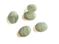 Lampwork Glass Beads 21x17x12 MM (1 Pack, 20-22 Beads) Oval Hole 1 .5 MM White For Jewellery Making [ac-bds-00123-m4]