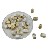 Acrylic Beads (35 Pieces, 25 GM Wt) Shaded Brown Hole Size 1.5 MM Cuboid For Jewellery Making DIY Arts Crafts Decoration [ac-bds-00127-m1]