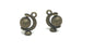 Jewelry Mini Pendant Alloy Craft Charms 18x12x9xmm Globe Antique Bronze Color (Pack of 4 pieces) [ac-charm-00001-m103]