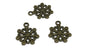 Jewelry Mini Pendant Alloy Craft Charms 20x17mm Snowflake Antique Bronze Color (Pack of 10 pieces) [ac-charm-00001-m115]