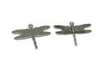 Jewelry Mini Pendant Alloy Craft Charms 35x28x2xmm Dragon Fly Antique Silver Color (Pack of 10 pieces) [ac-charm-00001-m120]