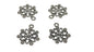 Jewelry Mini Pendant Alloy Charms 20x17x2xmm Snowflake Antique Silver Color (Pack of 10 pieces) [ac-charm-00001-m27]