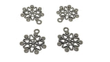 Jewelry Mini Pendant Alloy Charms 20x17x2xmm Snowflake Antique Silver Color (Pack of 10 pieces) [ac-charm-00001-m27]