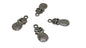 Jewelry Mini Pendant Alloy Charms 20x9x3xmm Pineapple Fruit Antique Silver Color (Pack of 10 pieces) [ac-charm-00001-m33]