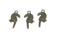 Jewelry Mini Pendant Alloy Craft Charms 25x11x3xmm Parrot Bird Antique Bronze Color (Pack of 10 pieces) [ac-charm-00001-m46]
