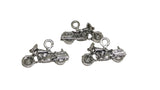 Jewelry Mini Pendant Alloy Craft Charms 22x14x5xmm Bike Antique Silver Color (Pack of 4 pieces) [ac-charm-00001-m49]