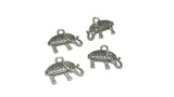 Jewelry Mini Pendant Alloy Craft Charms 17x13x3xmm Elephant Antique Silver Color (Pack of 10 pieces) [ac-charm-00001-m59]
