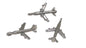 Jewelry Mini Pendant Alloy Craft Charms 22x15x3xmm Aeroplane Antique Silver Color (Pack of 10 pieces) [ac-charm-00001-m61]
