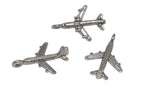 Jewelry Mini Pendant Alloy Craft Charms 22x15x3xmm Aeroplane Antique Silver Color (Pack of 10 pieces) [ac-charm-00001-m61]