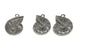 Jewelry Mini Pendant Alloy Craft Charms 23x17x3xmm Shell Antique Silver Color (Pack of 10 pieces) [ac-charm-00001-m64]