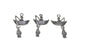 Jewelry Mini Pendant Alloy Craft Charms 29x18x4xmm Fish Man Boat Antique Silver Color (Pack of 4 pieces) [ac-charm-00001-m66]
