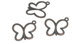 Jewelry Mini Pendant Alloy Craft Charms 19x17x2xmm Butterfly Antique Copper Color (Pack of 10 pieces) [ac-charm-00001-m77]