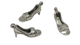 Jewelry Mini Pendant Alloy Craft Charms 21x13x8xmm Heel Shoe Antique Silver Color (Pack of 10 pieces) [ac-charm-00001-m80]