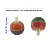 Vintage Kids Hand Spinning Wooden Tops Toys (Set of 2) Reversible Spinning Top And Spinner With String [ac-gmetoy-00003-combo3]