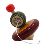 Vintage Kids Hand Spinning Wooden Tops Toys (Set of 2) Reversible Spinning Top And Spinner With String [ac-gmetoy-00003-combo3]