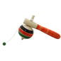 Kids Wooden Hand Spinning Tops Toys With Spindle & Thread String (1 Piece, Random Color) 4x2 Inch  [ac-gmetoy-00003-m7]