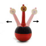 Wooden Dancing Duck (1 Piece, Random Color) 5.5 Inch Balancing Roly Poly Wobbling Toy for Kids [ac-gmetoy-00009-m1]